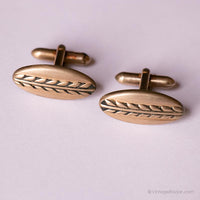 Classic Vintage Gold Cufflinks, Tie Clip with Chain and Tie Tack Pin