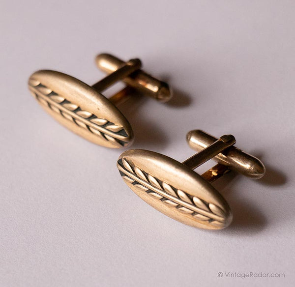 Cufflings Chain Classic Vintage Gold Cufflinks, Tie Clip with Chain and Tie Tack Pin ...