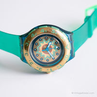 Vintage 1994 Swatch Sdn109 en vague Uhr | Sammlerstück Swatch Scuba