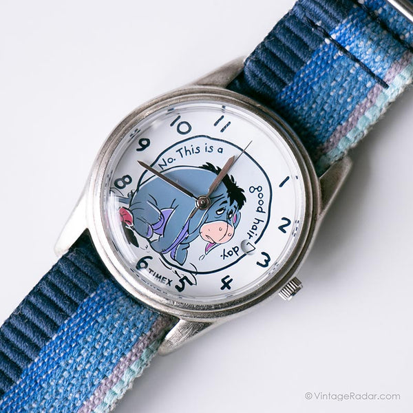 Vintage Eeyore Silver-Tone Uhr | Timex Disney Datum Uhr