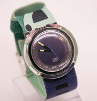 Pop vintage de dial azul de los años 1990 swatch reloj | Cuarzo suizo vintage reloj