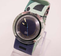 التسعينات من القرص الأزرق البوب ​​عتيقة swatch مشاهدة | ساعة الكوارتز السويسرية العتيقة