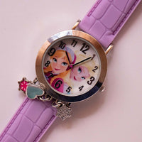 Congelado Disney reloj para mujeres | Elsa y Anna Purple reloj Antiguo
