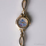 Tiny Gold-Tone Eeyore vintage montre | Acier inoxydable Seiko montre
