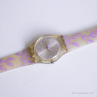 2000 Swatch LP118 VIO-LAIT Uhr | Vintage Blumen Swatch Lady Uhr