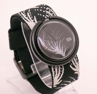 Feux d'artifice vintage PWB158 Pop swatch | Rare des années 1990 Pop noire swatch montre