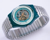 90s الصلب لايت GG403 Swatch مشاهدة | هيكل عظمي Swatch حزام قابل للتعديل