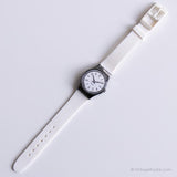 1990 Swatch LX103 Darjeeling Watch | أبيض خمر Swatch Lady راقب