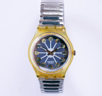 BLUE SEGMENT GK148 Vintage Swatch Watch | Skeleton Swiss Watch