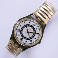 1994 swatch Grosser Nougat GM710 reloj | Oro vintage elegante suizo reloj