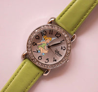 Grün Tinker Bell Fee Disney Zeit funktioniert Uhr | Jahrgang Disney Uhr