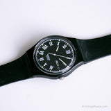Vintage 1990 Swatch GB722 NERO Watch | 90s Black Swatch Gent Watch