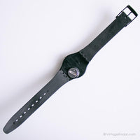خمر 1990 Swatch GB722 NERO Watch | 90s أسود Swatch ساعة جنت