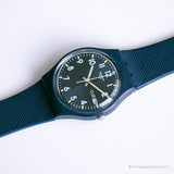 2014 Swatch Gn718 Sir Blue montre | Bleu d'occasion Swatch Gant montre