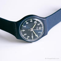 2014 Swatch Gn718 Sir Blue montre | Bleu d'occasion Swatch Gant montre