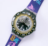 1994-1995 Swatch Scuba Nightlife SDM106 montre | Diver de plongée suisse des années 90 montre