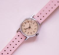 Retro mecánico Timex reloj | Tono plateado elegante reloj Para mujeres