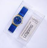 Blue 90s Dropá GK708 Swatch montre | Suisse géométrique Swatch Gant montre