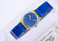 الأزرق التسعينات Dropá GK708 Swatch مشاهدة | الهندسة السويسرية Swatch ساعة جنت