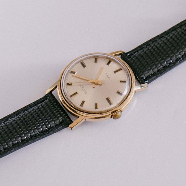 Gold des années 1980 Timex Électrique montre | Vintage rare 34 mm Timex Montre-bracelet
