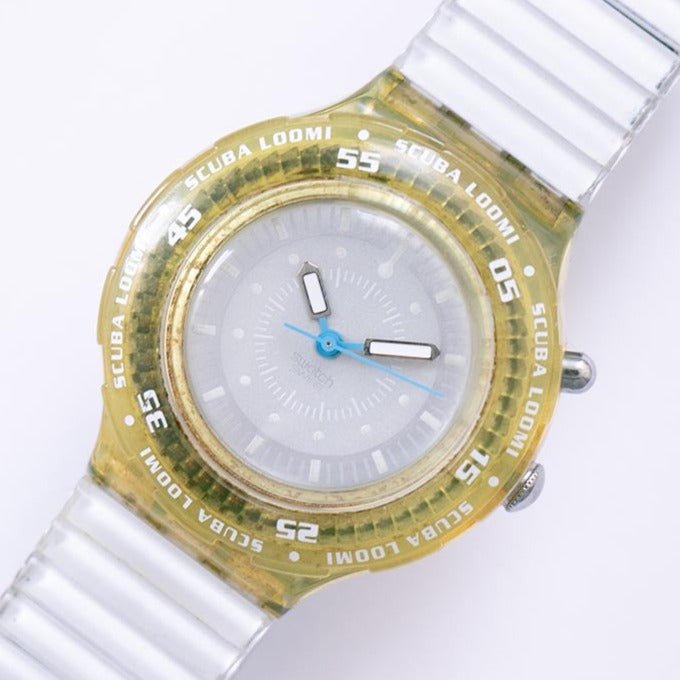 1999 SDK914 IGLU Swatch Scuba Watch | RARE White Loomi Scuba