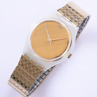 Rare 1999 Goldpapier GW124 Gold Swiss swatch reloj con caja original