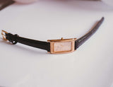 1N00-5C99 Seiko Watch For Women | Square Rose Gold Seiko Watch - Vintage Radar