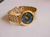 Vintage Gold-tone 7N00-7A29 Seiko Watch | Blue Dial Seiko Quartz Watch - Vintage Radar