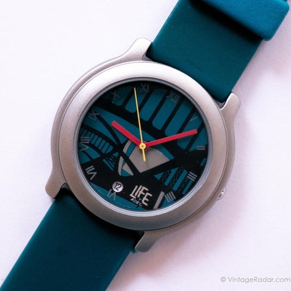 Vida de hombres vintage de Adec Blue reloj | Citizen Cuarzo de Japón reloj