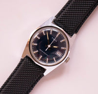Rare Vintage Navy Blue Men's Timex Marlin Mechanical Watch England Dial