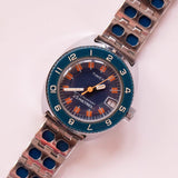 1970er Jahre seltenes Blau-Dial Timex Mechanisch Uhr | Jahrgang Timex Uhr