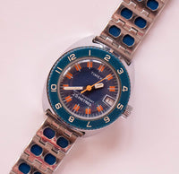 1970S RARE BLUE-DIAL Timex Mécanique montre | Ancien Timex montre