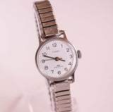 Damas Mecánica de tonos plateados Timex reloj | Nos vintage Timex para mujeres
