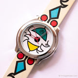 Vintage White Tribal Adec by Citizen Watch | 35mm Colorful Quartz Watch