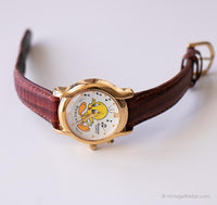 1990er Jahre Vintage Tweety Musical Uhr | Gold-Ton Armitron Quarz Uhr