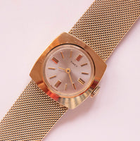 1967 Rare luxe mécanique plaqué or Timex montre Pour femme