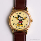 Ancien Mickey Mouse Lorus V515-6000 A1 montre | Ton d'or Disney montre