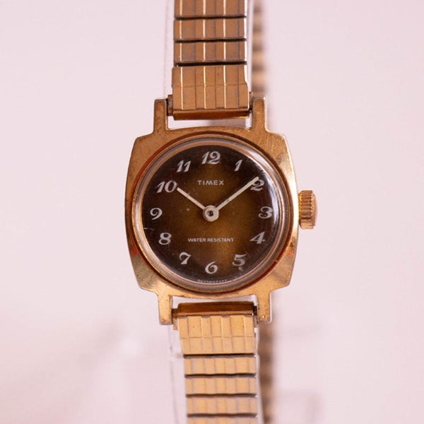 1977 Vintage Gold Timex Uhr für Frauen | 70er Jahre Damen Timex Mechanisch Uhr