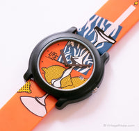 Orange Pop Art LIFE by ADEC Watch | Brightly Colored Citizen Quartz Watch