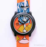 Vita pop art arancione di Adec Watch | Colorato vivacemente Citizen Orologio al quarzo