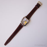 Antiguo Tweety Tono plateado reloj | Muñeco de pulsera rectangular para mujeres