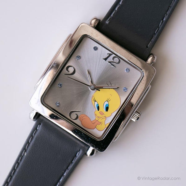 Antiguo Tweety Rectangular reloj para damas | Reloj de pulsera de cuarzo de Japón