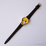 Vintage de la década de 1990 Tweety-conformado reloj por Armitron | Tono dorado Looney Tunes reloj