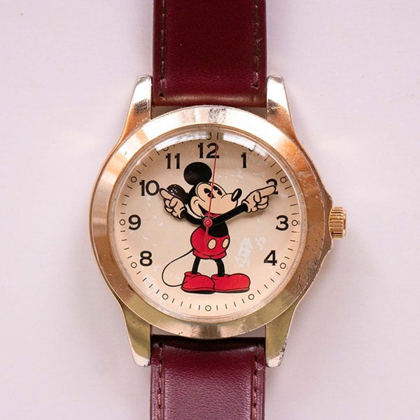 80 raros Seiko Mickey Mouse reloj Antiguo Disney Personaje reloj