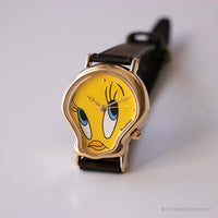 Vintage de la década de 1990 Tweety-conformado reloj por Armitron | Tono dorado Looney Tunes reloj