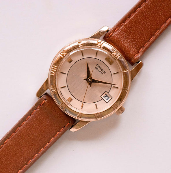 Vintage Gold-tone Citizen 1012 K13131 Watch Classic Date Watch
