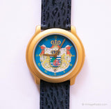 Vida de escudo de armas de oro por adec reloj | Cuarzo de Japón Vintage reloj