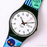 Klassiker zwei GB709 Vintage Swatch Uhr | 1986 Minimalistischer Schweizer Uhr