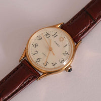 Tono d'oro vintage Timex Orologio quarzo | Classiche signore degli anni '90 Timex Guadare