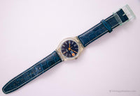 Laca azul vintage GK713 swatch reloj | Fecha de día swatch Caballero